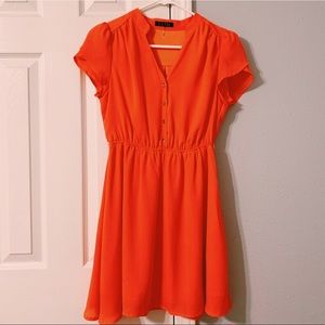 cute bright orange dress